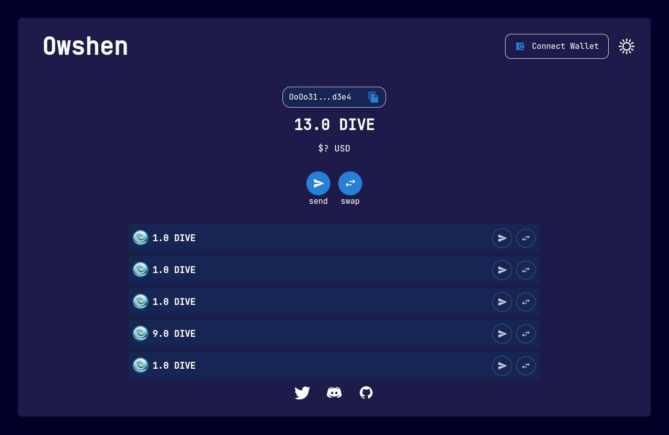 The Owshen Network Wallet